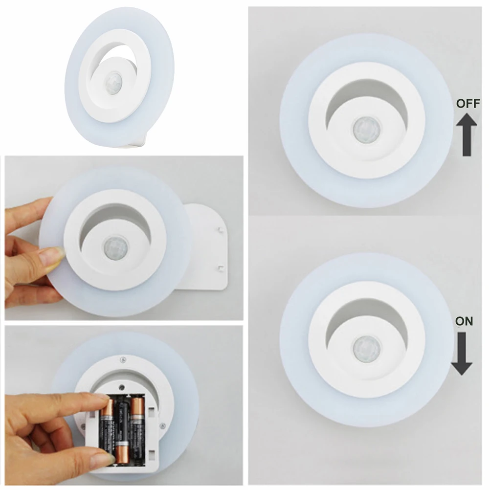 

Motion-sensing Cordless Powered Night Light Lamp Wall Light for Entrance Hallway Basement Garage Bathroom Cabinet Closet