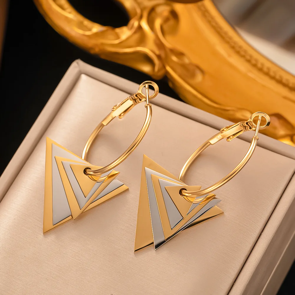 Non-fading New in Stainless Steel Multilayered Butterfly Earrings for Women Light Luxury 2023 Fashion Trend Jewelry Wholesale