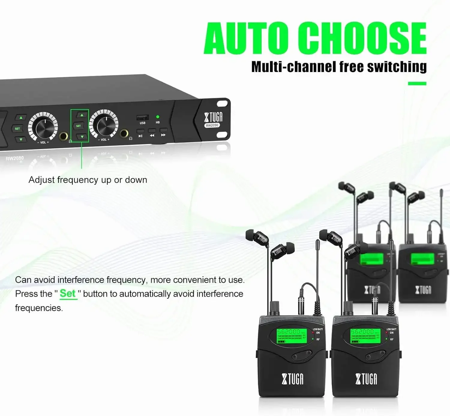 RW2090 الصين بالجملة ميكروفون سماعة الرأس رخيصة في نظام الأذن