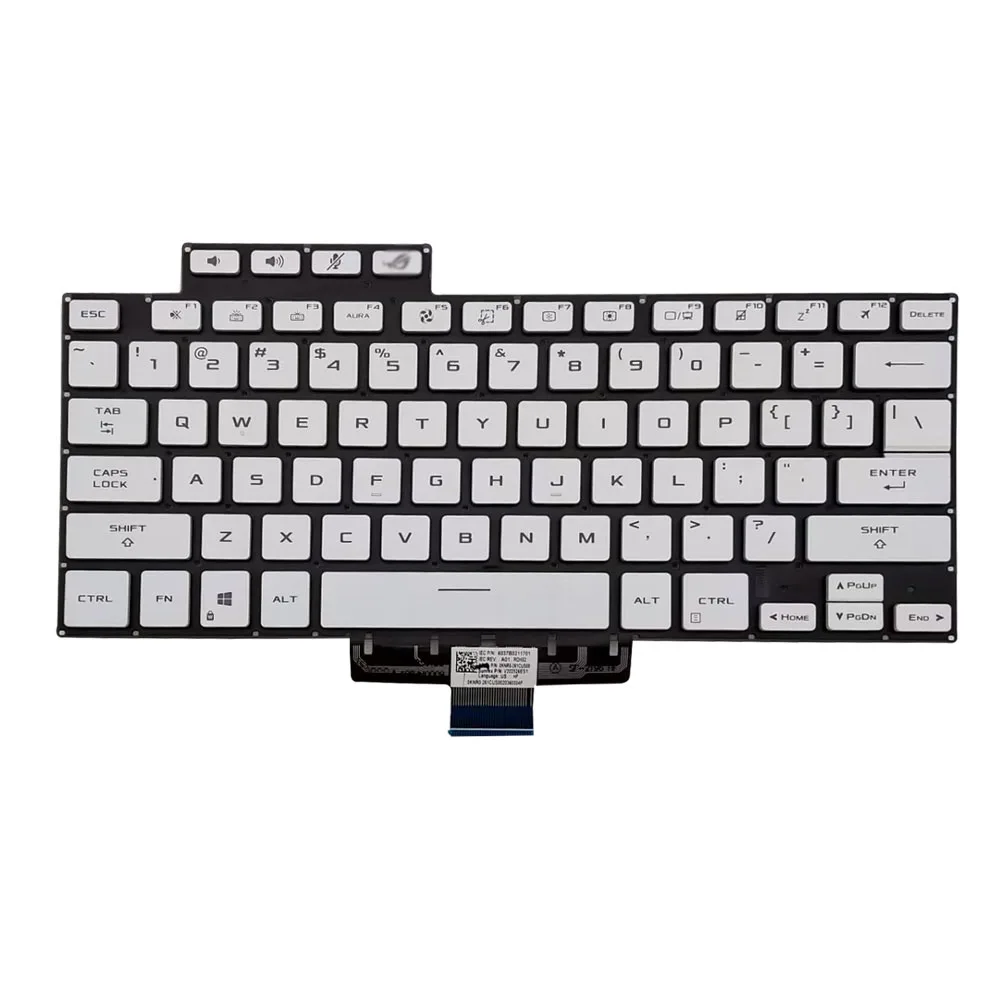 Laptop Keyboard For ASUS ROG Zephyrus G15 GA503QC GA503QE GA503QM GA503QR GA503QS United States US White Without Frame