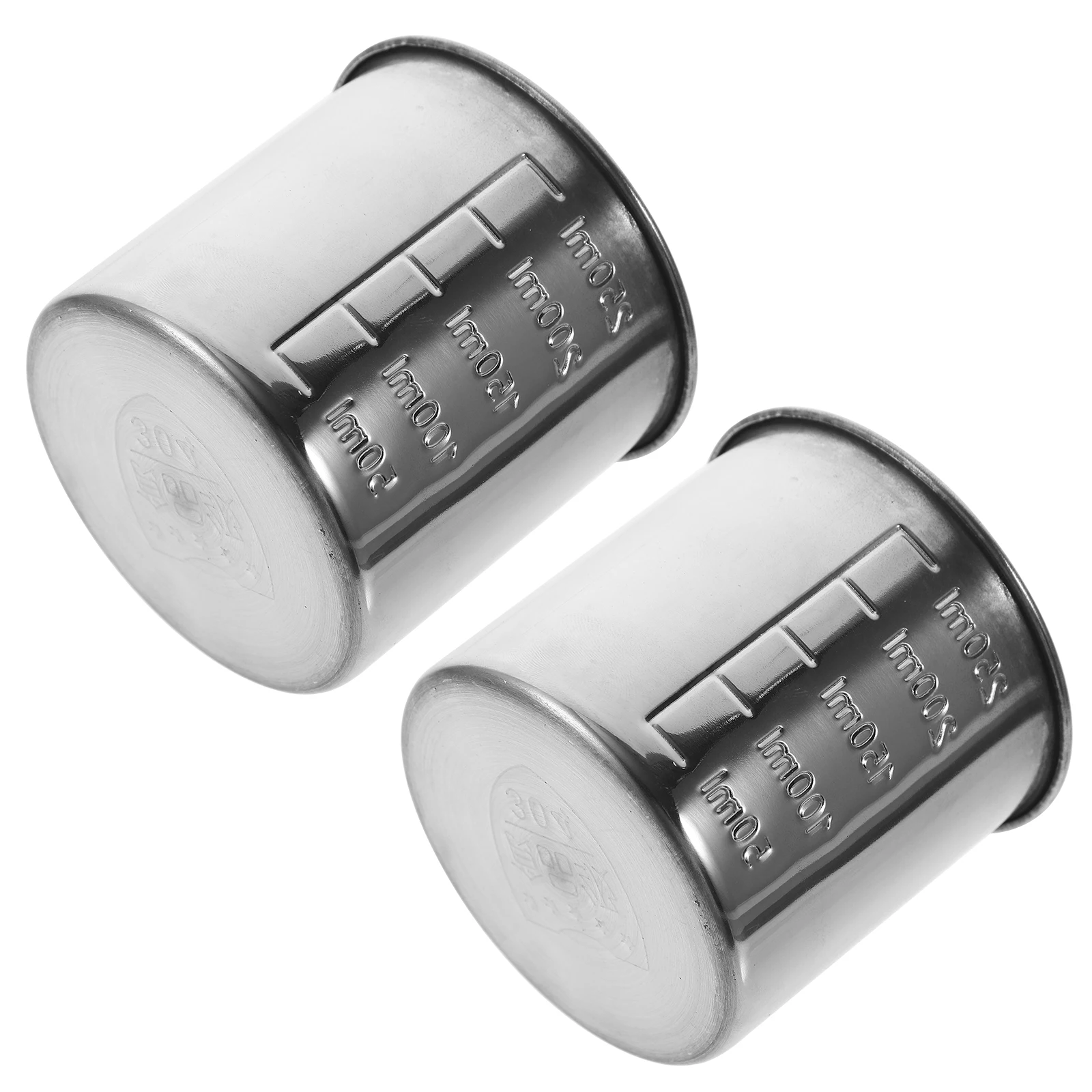 

2 Pcs Measuring Cups Stainless Steel Rice Kitchen Baking Tools Food Grade Safe Material Clear Accurate Measurements Perfect