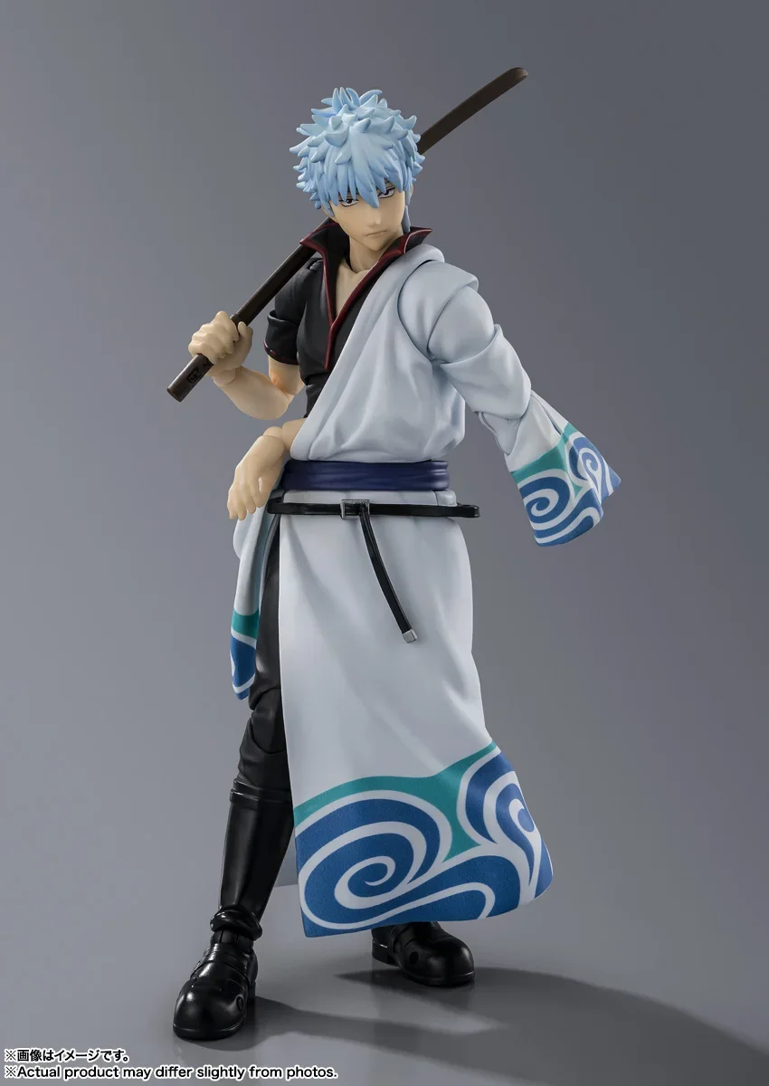 Pre-sale Original Bandai Gintama S.H.Figuarts SHF Sakata Gintoki Movable Anime Action Figure Collection Model Toys Gift