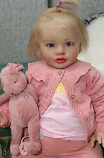 St.Store 24inch Reborn Doll Pippa Lifelike Soft Touch Cuddly Baby Multiple Layers Painting 3D Skin with Visible Veins