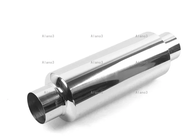 Automobile Stainless Steel Exhaust Pipe Modification Accessory, Universal Bright Silver Straight-through Decorative Part