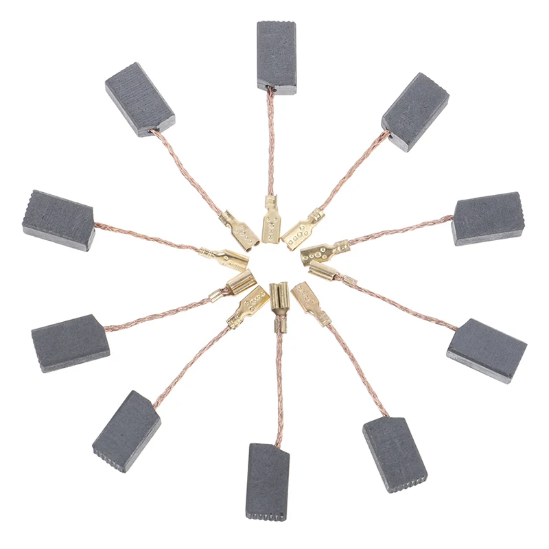 10Pcs/pack Multifunctional 6.3*8*14mm Electric Motor Carbon Brush 100# Fit For Electric Hammer Electric Drill Angle Grinder