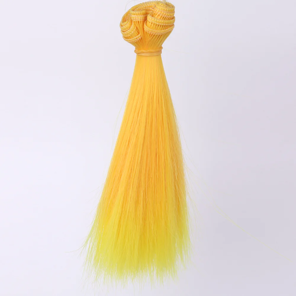 1 Stück Perücke Refires Bjd Haar 15 cm * 100 cm Schwarz Gold Braun Grün Rosa Farbe Gerade Perücke Haar für 1/3 1/4 BJD Diy