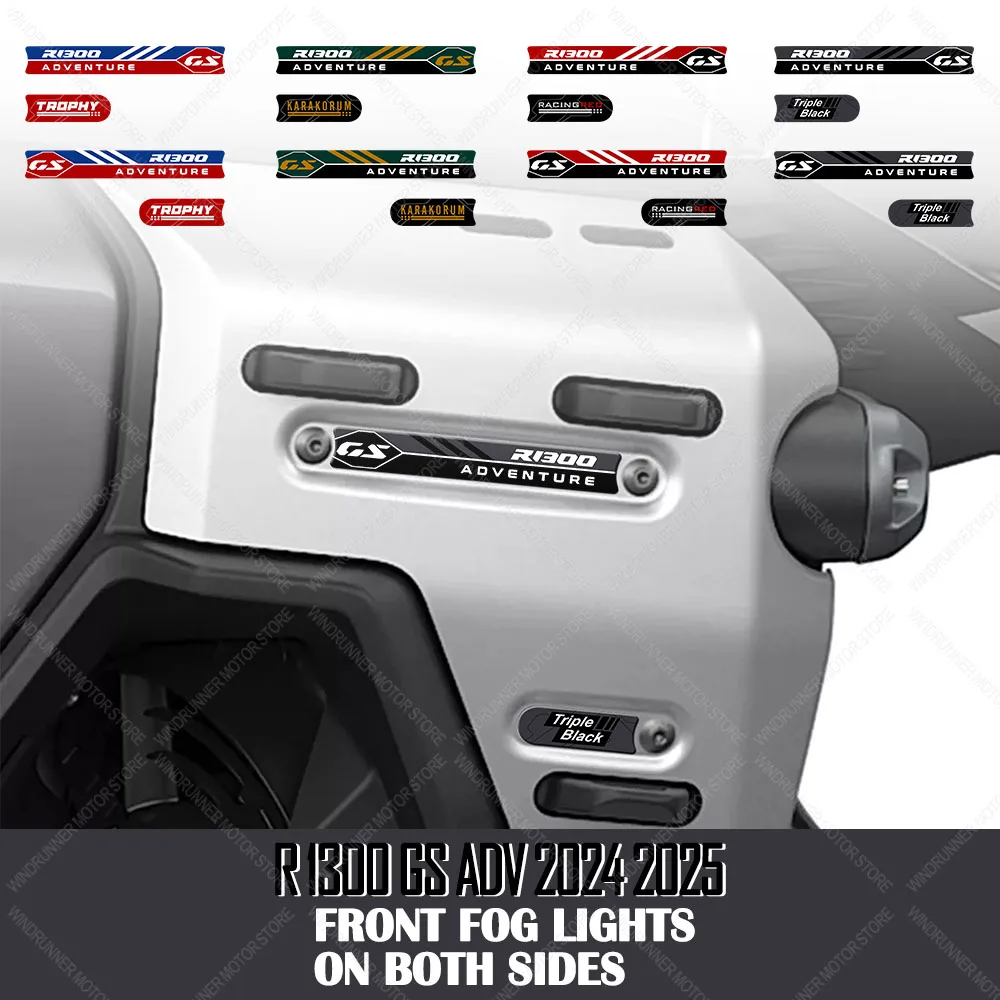 Motorcycle Accessories Motorcycle Front Fog Lights on Both Sides Sticker Protector 3D Resin Sticker For R 1300 GS adv 2024 2025