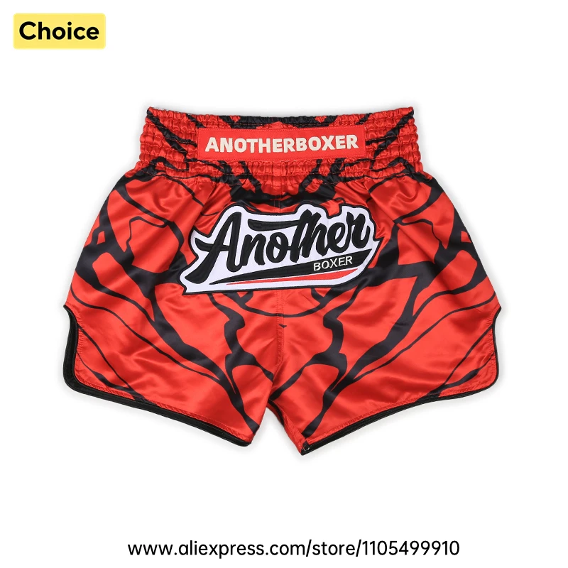 Lightweight Satin Muay Thai Shorts for Men Women Youth Shorts for Boxing Side Slit Kickboxing Martial Arts Fight Workout Pants