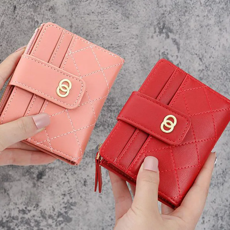 Women Wallets PU Leather Female Purse Mini Multi-Cards Holder Coin Short Wallets Slim Small Wallet Zipper Carteras Para Mujeres