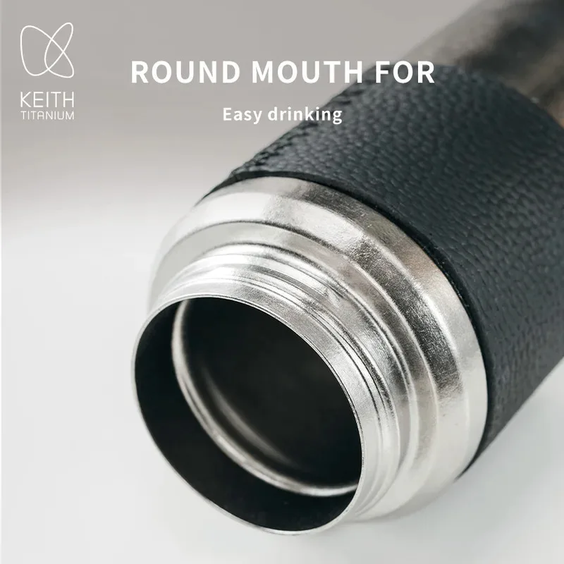 Keith Titanium Vacuum Coffee Cup Water Bottle Ultra-Light Double Wall Thermos Outdoor Camping Picnic Portable Water Mugs 360ml - Image 5