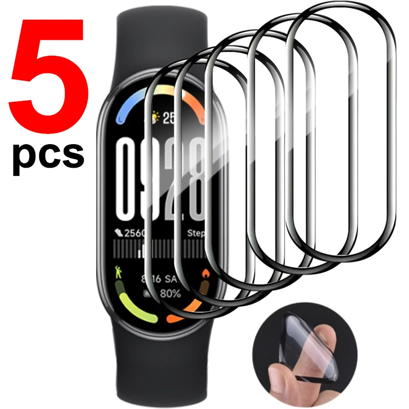 4 Protector De Pantalla En TPU 9H Para Xiaomi Smart Band 10 Y Band 9, Cobertura Completa 3D, Flexible, Sin Burbujas Y Sin Bordes Levantados