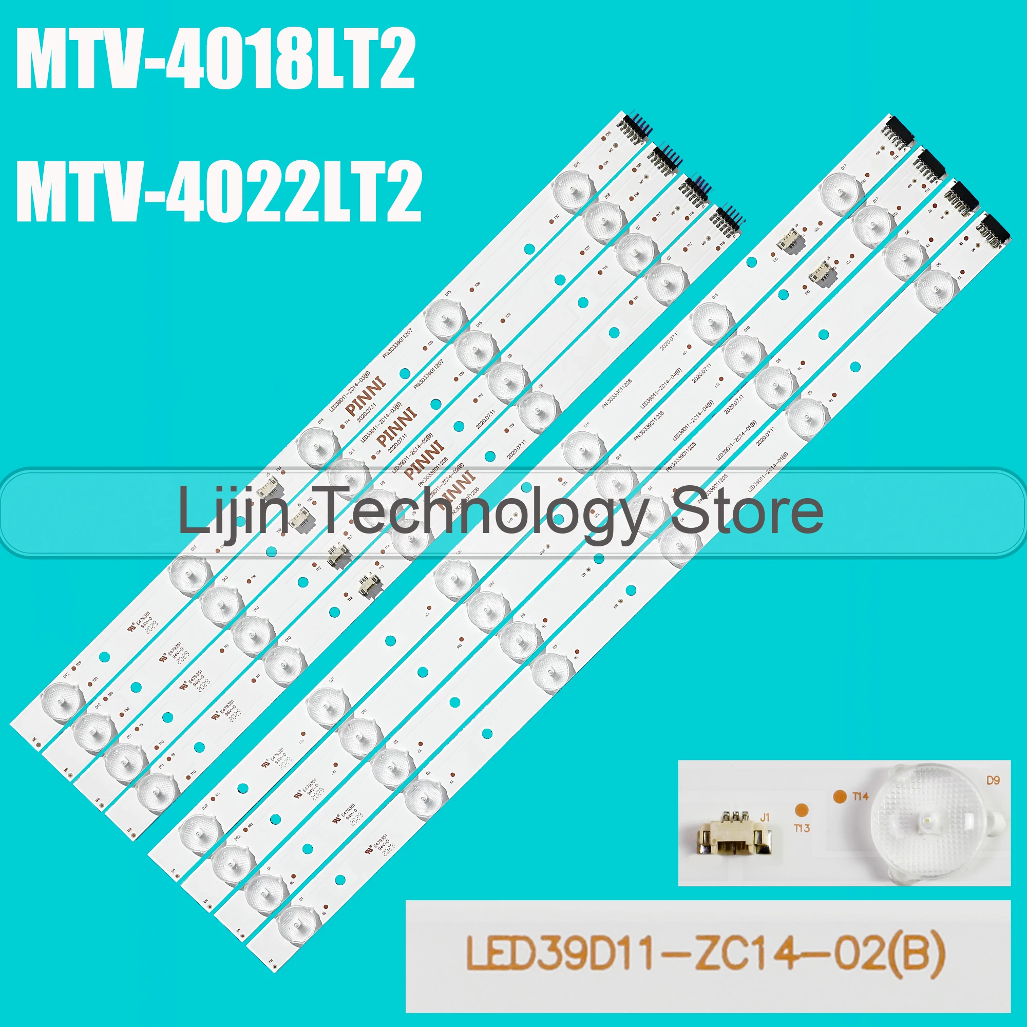 

Светодиодная лента подсветки для MTV-4028LTA2 LT-39M640 LE39PUV3 39DU3000 V390HJ-P02 LED39D11-ZC14-01 02 LED39D11-ZC14-04