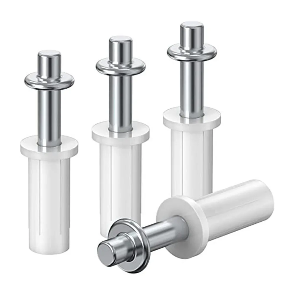 4PCS Top Guide Wheel Pivot Hinge Plastic Repair Parts Rust-resistant White Hardware Bifold Cabinet Door Closets