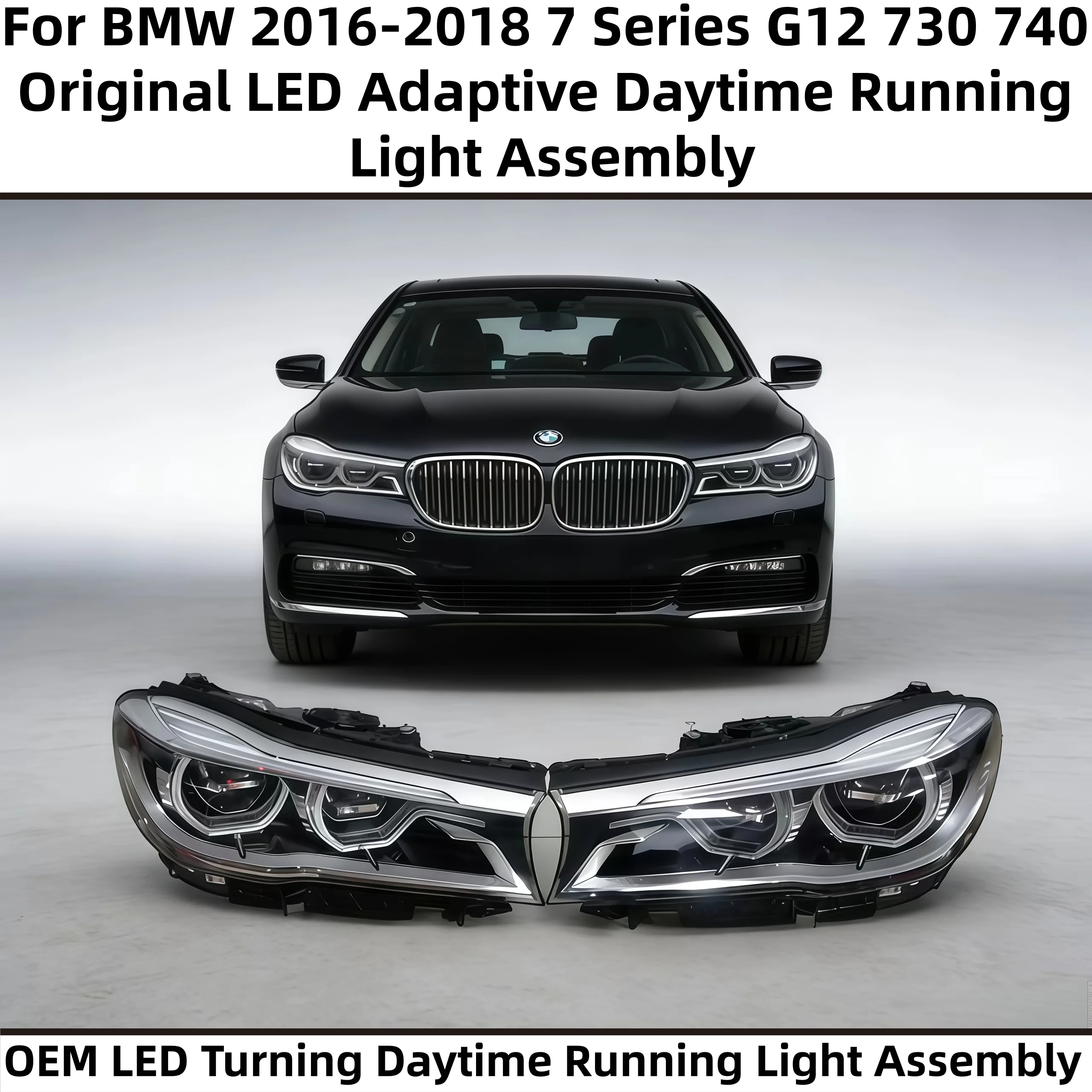 

For BMW 2016-2018 7 Series G12 730 740 Original LED Adaptive Headlights Daytime Running Lights Assembly
