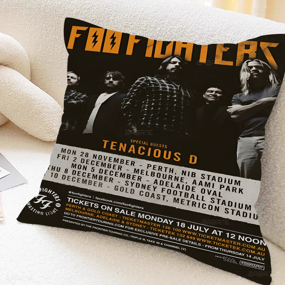 F-Foo F-Fighters Comic Pillow Cushion Cover Pillowcase Living Room Sofa Home Decor Customized