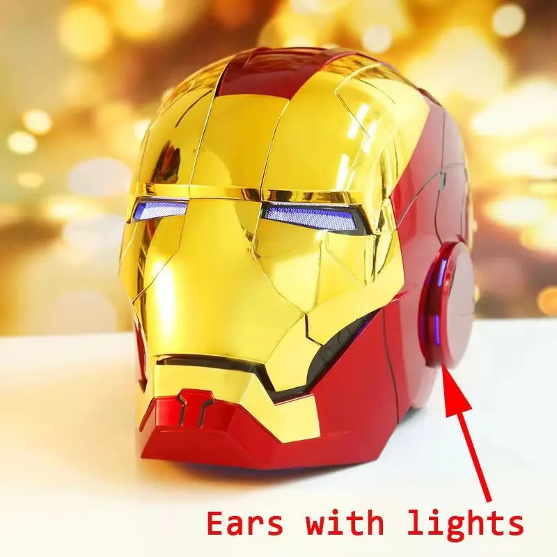 Iron Man Mk5 Electric Voice Activated Helmet 1:1 Scale Wearable Mask with Auto Mechanism Adult Toy Collectible Figure Gift