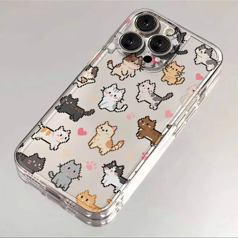 حافظة لهاتف آيفون 17 16 15 14 13 12 11 Pro Max XR XS MAX 7 8 PLUS MINI INS غطاء شفاف ﻿