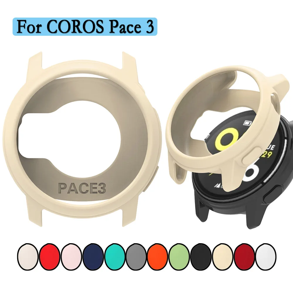 Soft Silicone Case For COROS PACE 3 Protective Cover Bracelet Super Light Watch Decoration For COROS PACE 3 Watch Shell