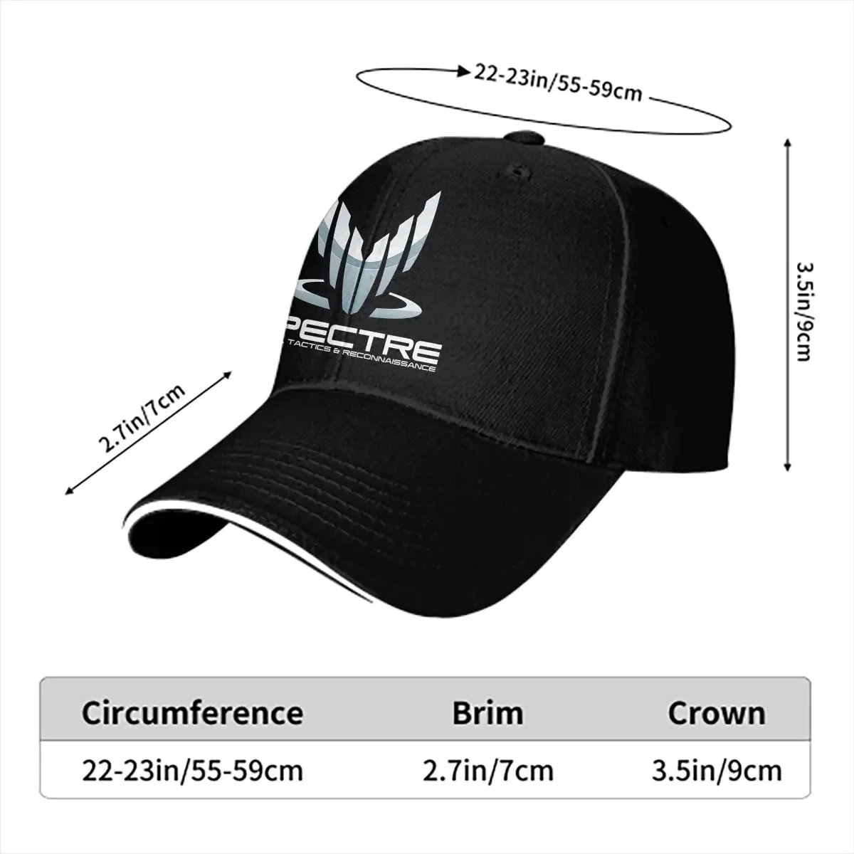 Mass Effect Game Multicolor Hat Peaked Men's Cap Spectre Classic Personalized Visor Protection Hats