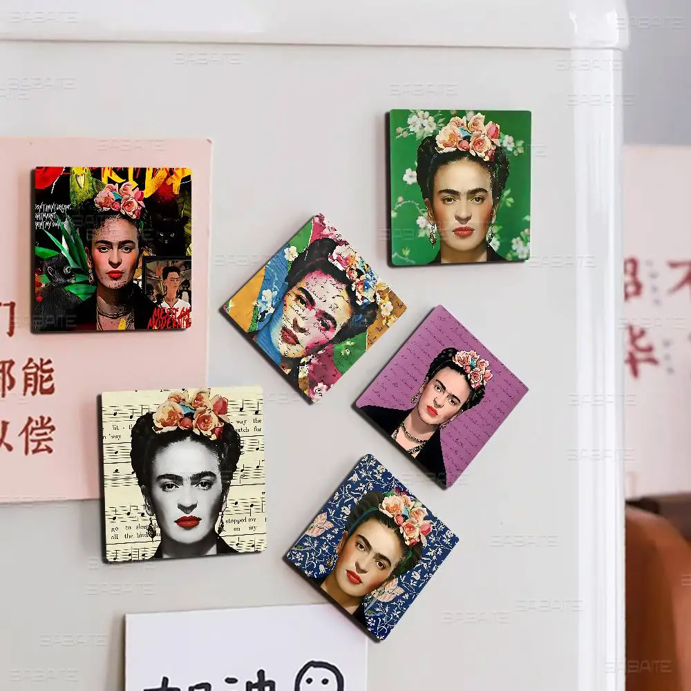 Arte retrô mulher mexicana frida carlo retrato imagem personalizada ímãs de geladeira lembranças de casamento decoração magnética artesanato