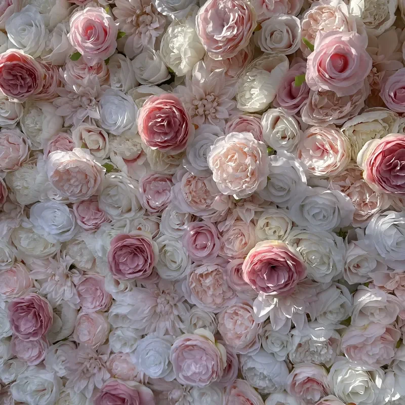Artificial Flower Wall Panel Wedding Backdrop Decoration New Design Floral Background for Proposal Shopping Mall Event Decor