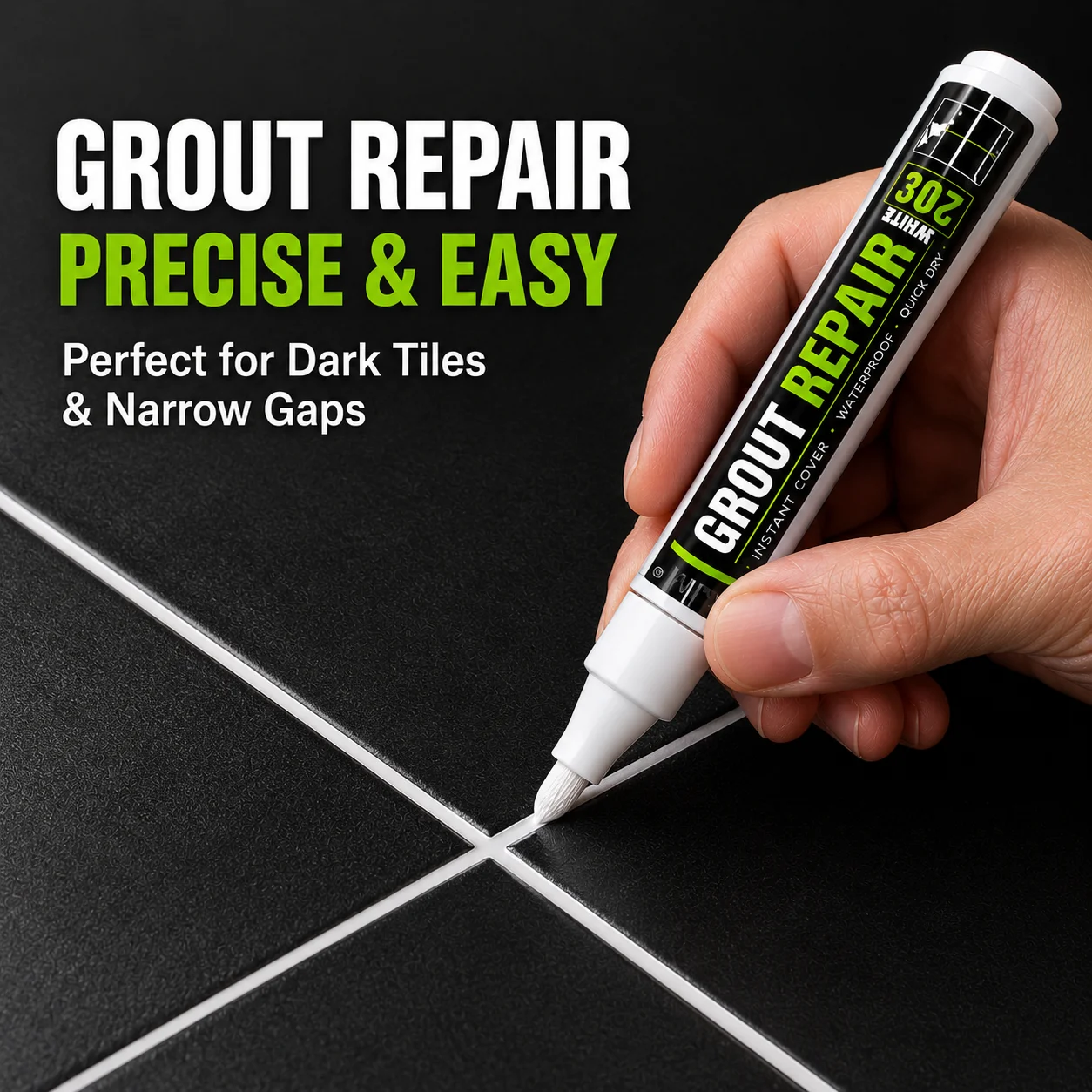 Tile Grout Line Repair Marker Waterproof Anti Mold Fast Drying Grout Restorer Pen for Kitchen Bathroom Floor Wall Tiles