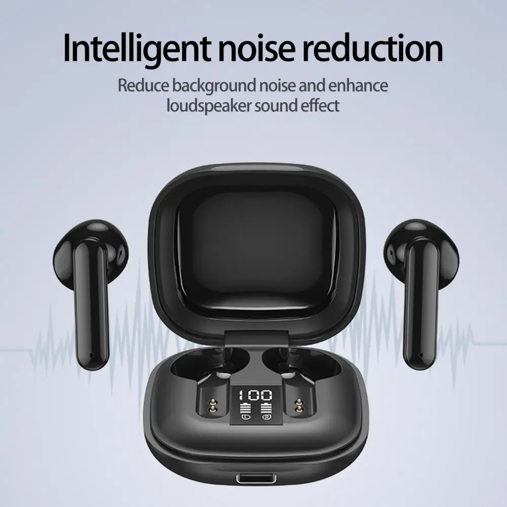 

Wireless Earbuds 1 Set Practical Stereo Surround Noise Canceling True Wireless Earphones with Charging Case Phone Supplies