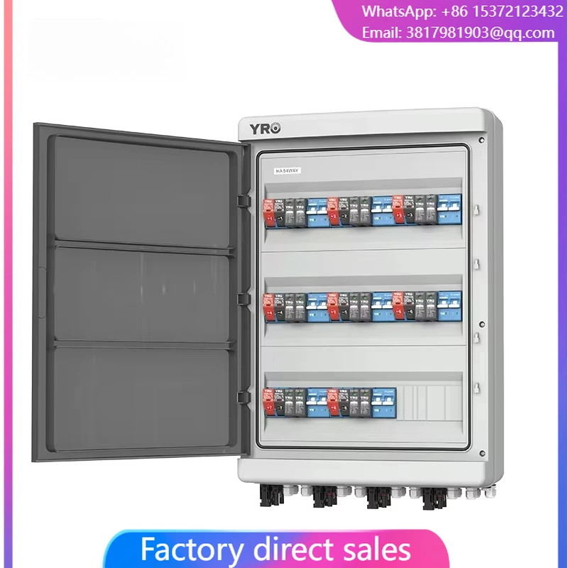 YRO PV Combiner Box 8 In 8 Outdoor Solar Distribution Box Plastik Sistem Listrik Surya Array PV Surya Tahan Air