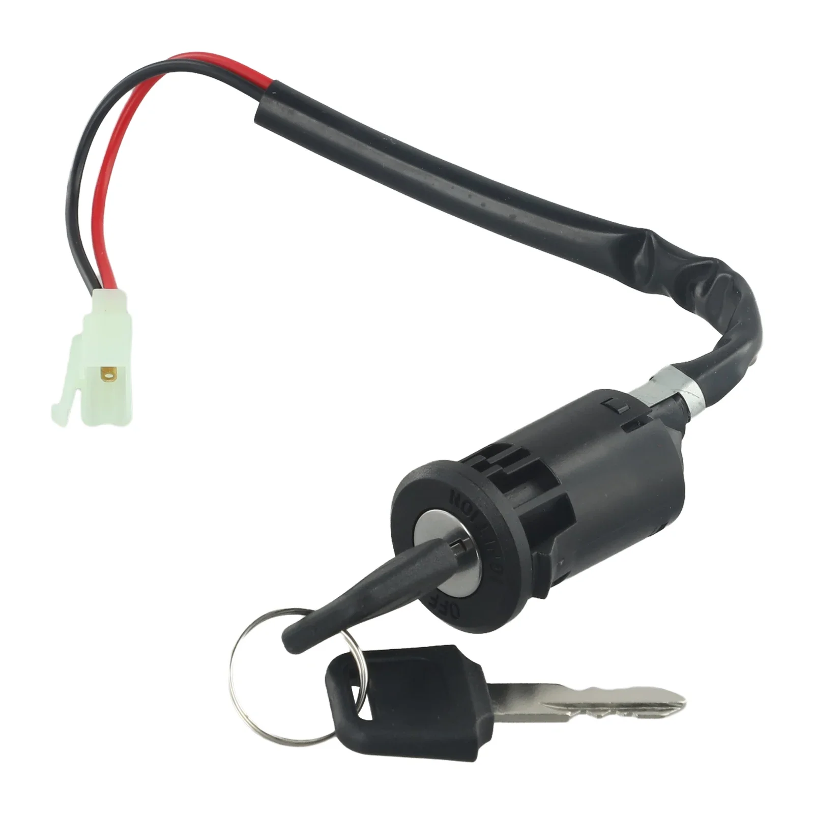 1set Electric Bike Scooter Tricycle Ignition Key  Switch 2 Wire Position Lock And Key Electric Motorcycle Practical Accessories