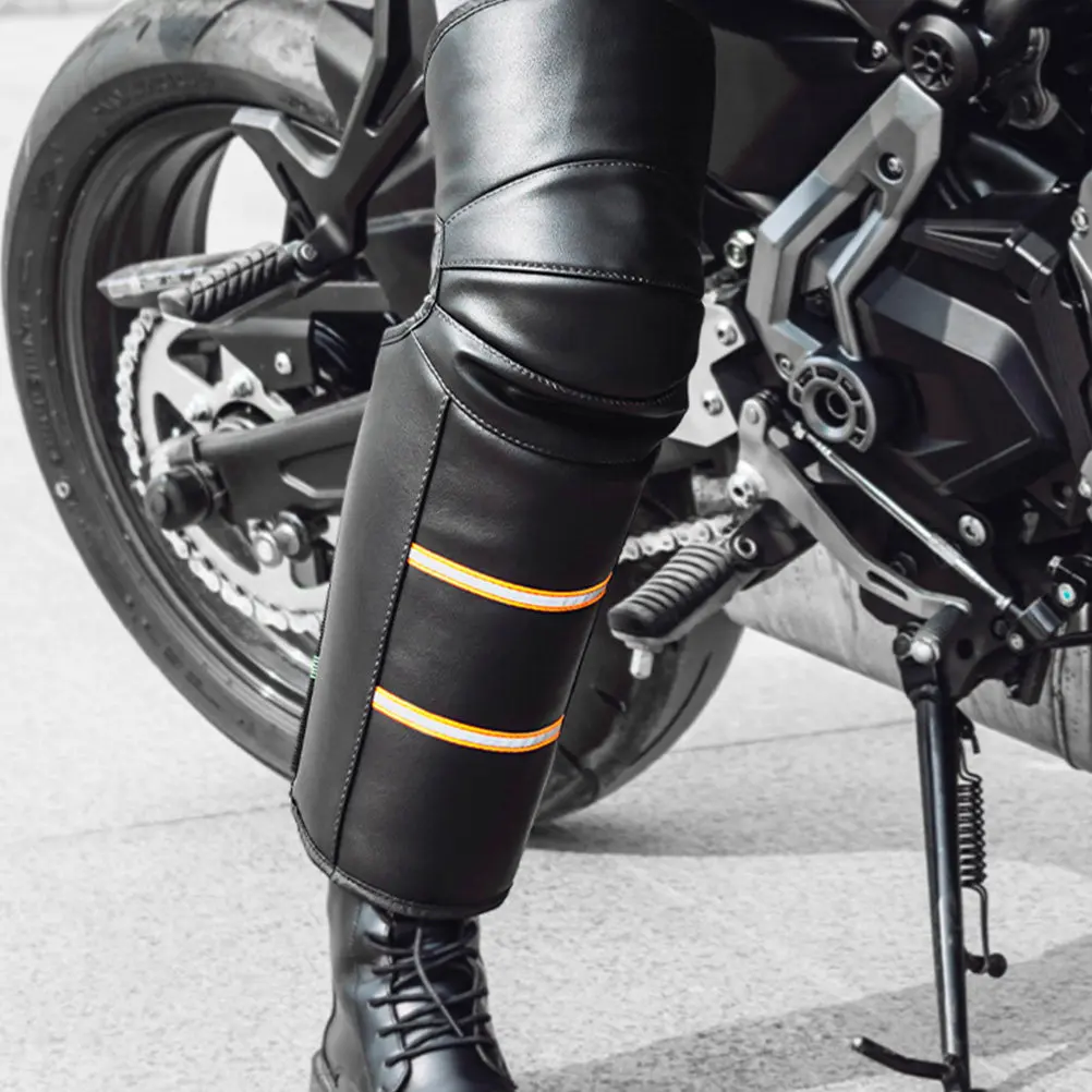 

2 шт. теплых наколенников с отражающими элементами для ночной езды, ветрозащитные, водонепроницаемые, зимние защитные накладки для мотоциклов, теплые зимние накладки для езды на мотоцикле