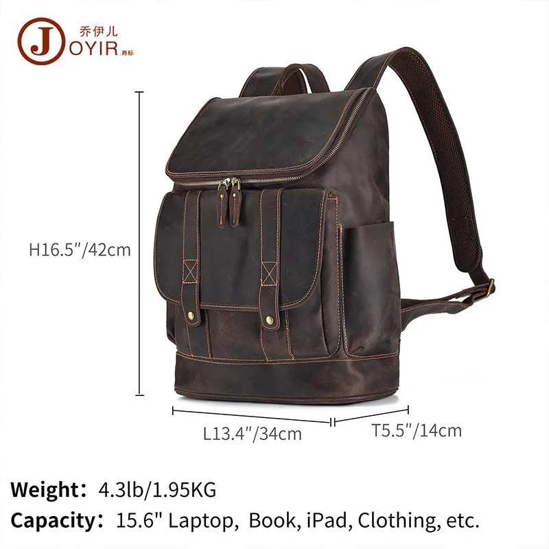 حقيبة ظهر جلدية كلاسيكية للرجال حقيبة كمبيوتر للأعمال حقيبة سفر حقيبة رجالية إكسسوارات عصرية هدية عيد ميلاد راقية جديدة #4