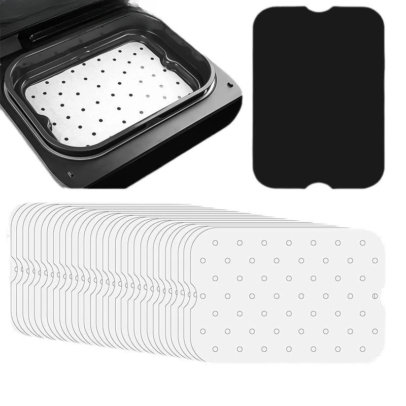 

Air Fryer Oil-absorbing Paper Double Pan Baking Parchment Non-stick Silicone Oil 14 * 20.5cm Spot
