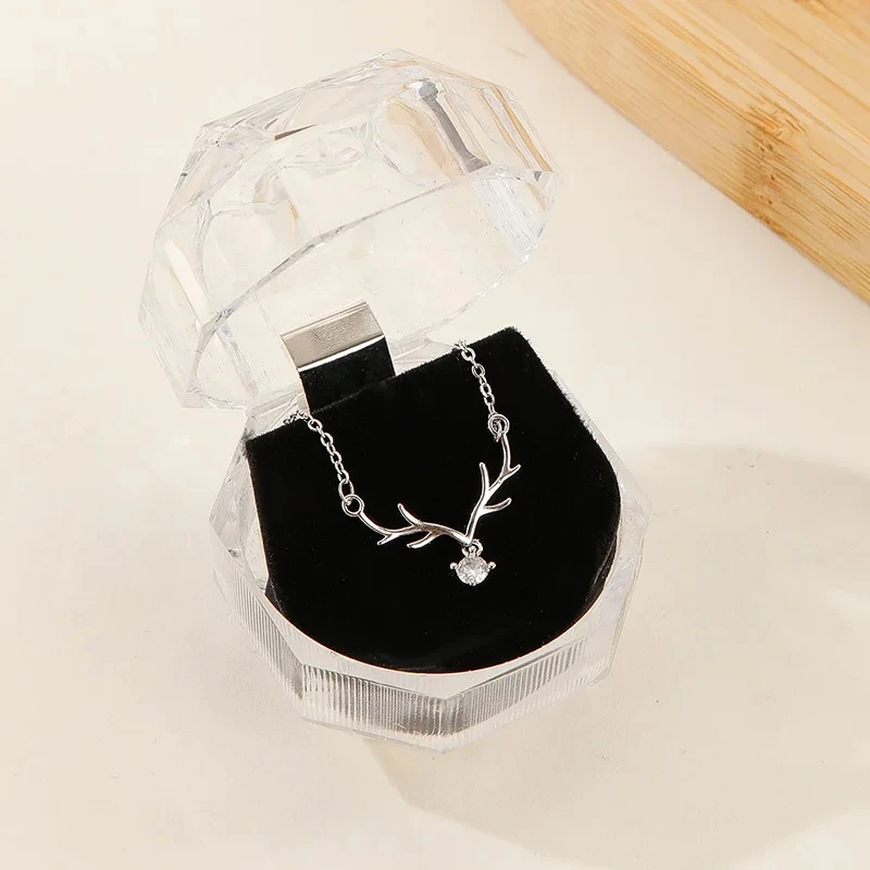 20pcs Acrylic Crystal Ring Boxes for Wedding Jewelry