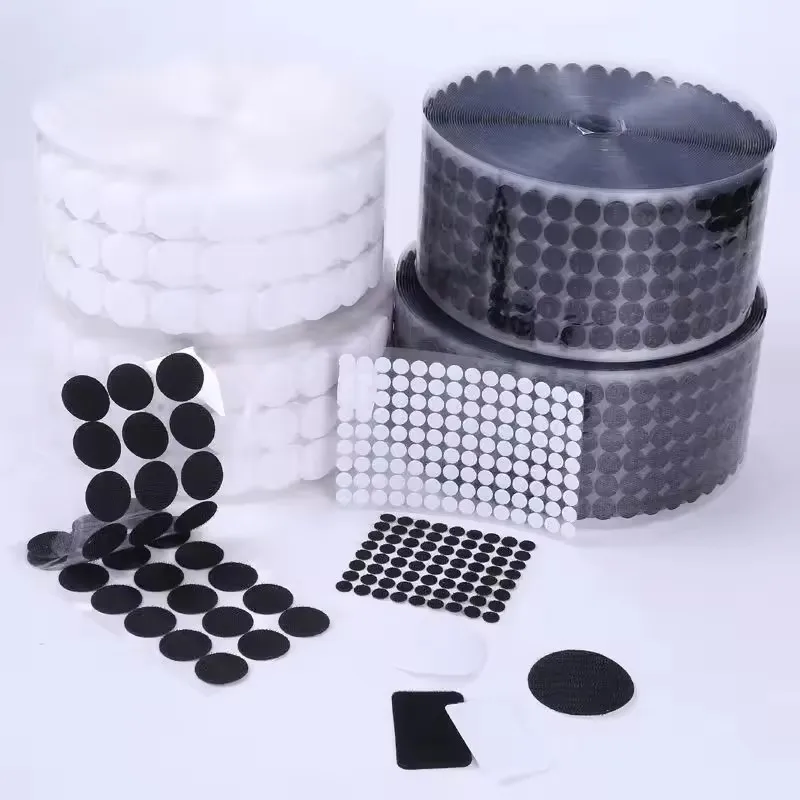 

Self Adhesive Dots Transparent Baby Fastener Tape Strong Glue Sticker Round Coins Hook Loop Glue Tape