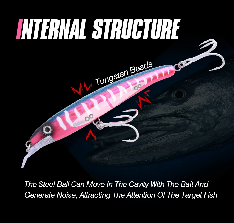 FJORD Gebogener Mund Topwater Angelköder Minnow 160F 33g Salzwasser Süßwasser Gefälschter Köder Rasseln Thunfisch Wobbler Künstlicher Köder – Detail 4