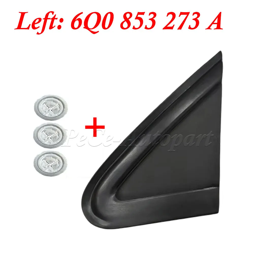 1/2X Außenspiegel-Dreiecksabdeckung Rückspiegelverkleidung für VW Polo 4 9N3 Limousine Vento 2006-2010 6Q0853273A 6Q0853274A Autoteil – Detail 3