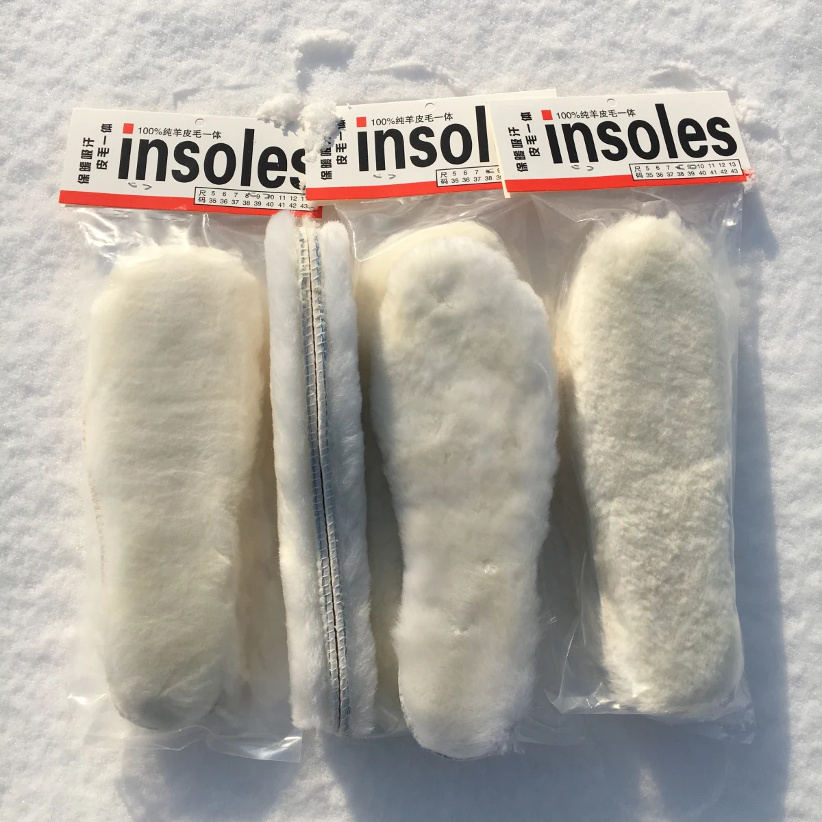 Plantillas de piel de oveja para niños y adultos, zapatos térmicos de lana y Cachemira de piel auténtica Natural, botas de nieve cálidas, almohadilla para zapatos de gran tamaño