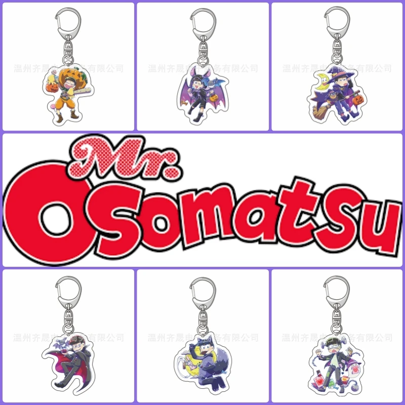 Osomatsu-san Anime llavero acrílico figuras Matsuzô Matsuno Totoko Karamatsu Matsuno Cosplay bolsa colgante regalos de navidad 6CM