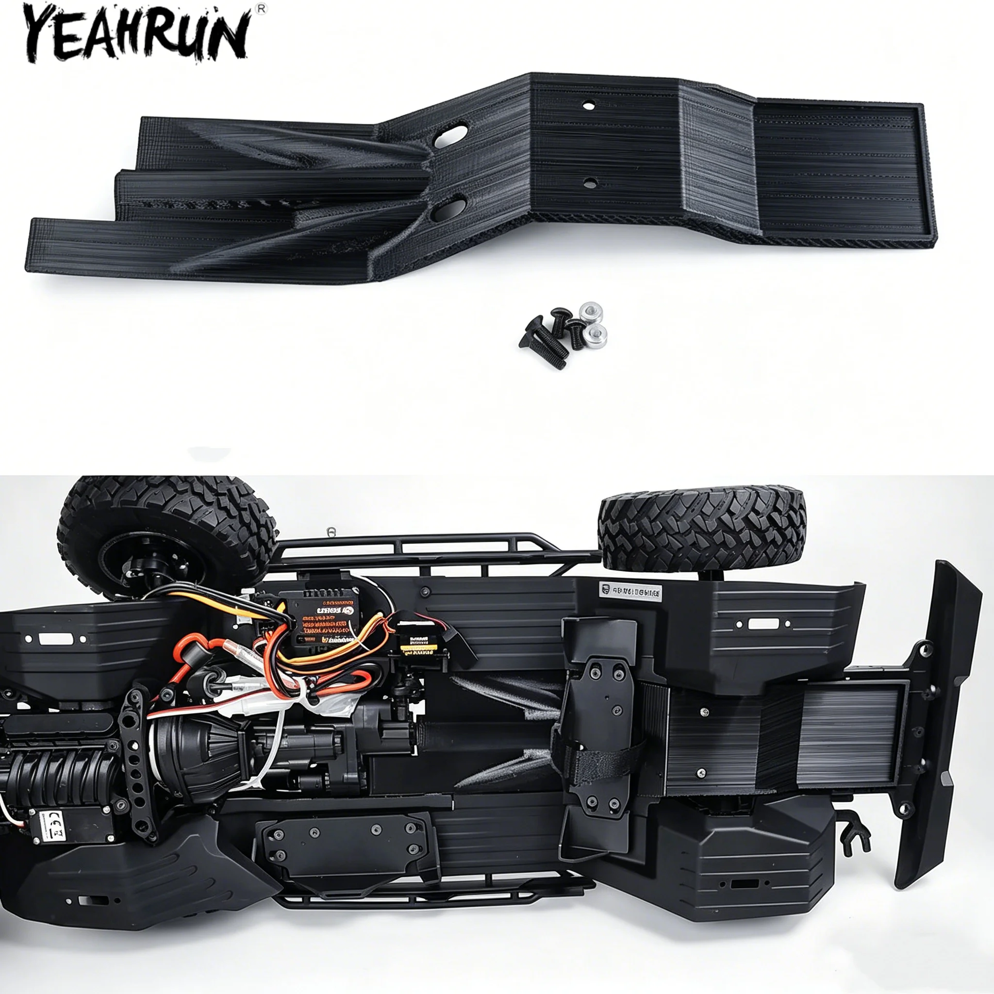 

YEAHRUN Middle Mud Flaps Fender Plastic Middle Mudguards for 1/10 RC Crawler Car Axial SCX10 III AXI03006 Upgrade Parts