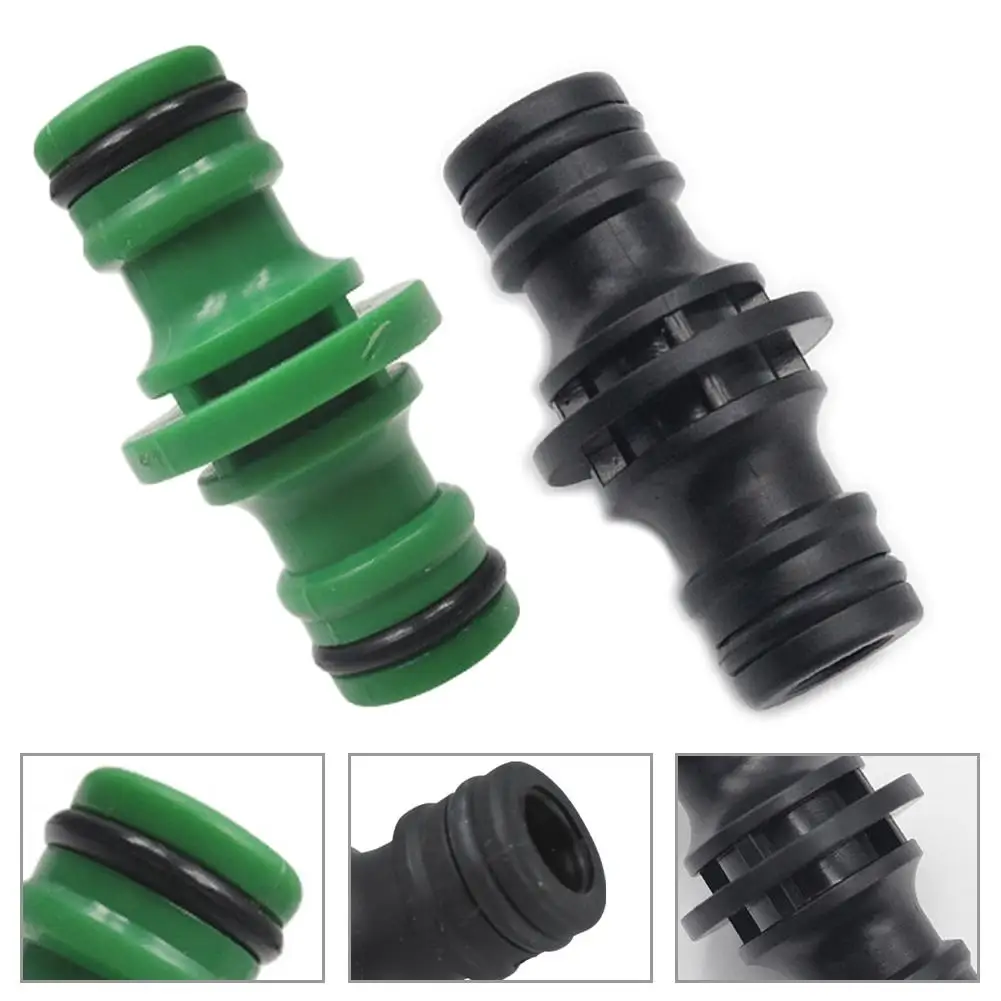 2 Way Garden Hose Connector Joiner Coupler Watering Water Pipe Tap Male Black Watering Equipment Garden watering Hose Connector