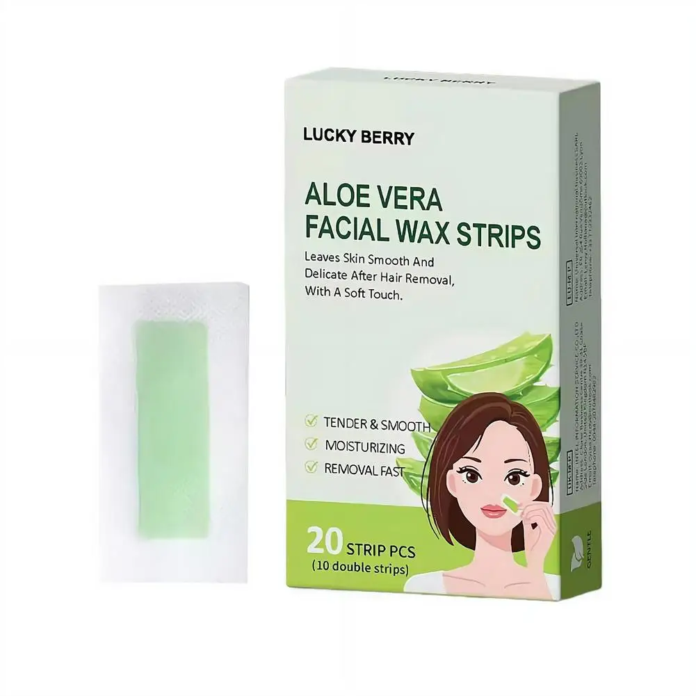 Depilatory Wax Strips For Hair Removal Wax Paper Cold Wax Strips Paper For Eyebrow Beard Face Neck Arm Leg Body Hair Removal