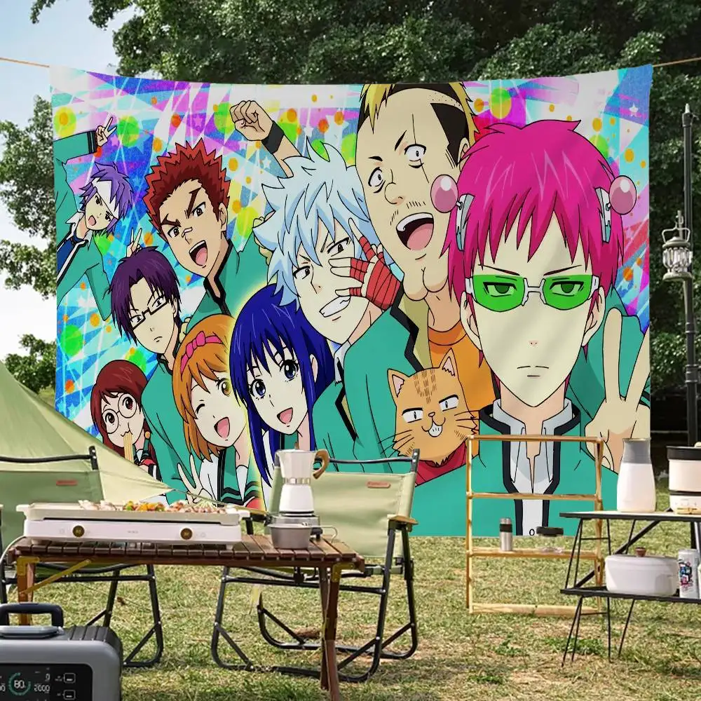Japanese The Disastrous Life Of Saiki K DIY Flag For Family Group Photo Living Room Home Dorm Decor Wall Art Decor Banner