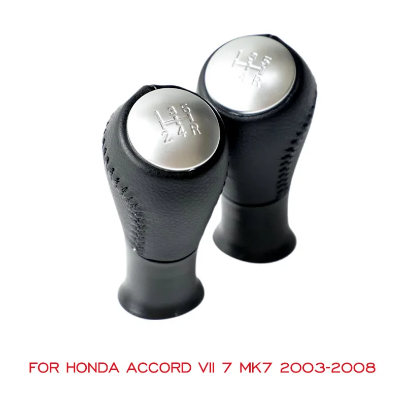 

For Honda Accord VII 7 MK7 2003 2004 2005 2006 2007 2008 5 Speed Leather Gear Shift knob Stick Level Stick Head Arm Headball