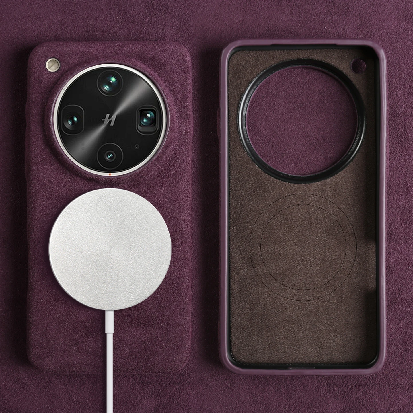 

For Magsafe Alcantara Back Cover Case For OPPO Find X9 Pro X8 Ultra X6 Pro X7 Ultra RENO 9 Pro Plus Phone Case Magnetic Coque