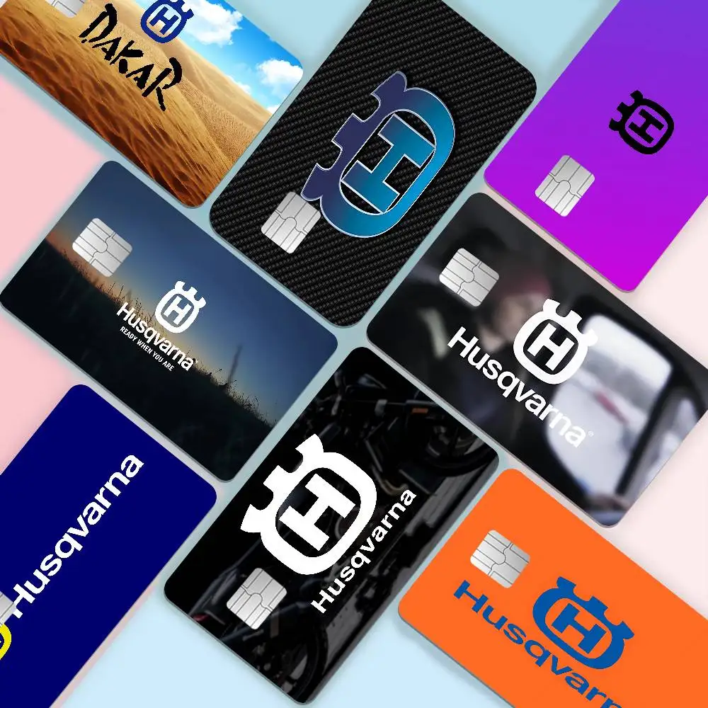 H-Husqvarnas Logo Anime Cartoon Sticker Film Skin For Credit Card Debit Bank Bus Card