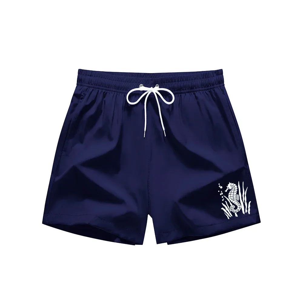 Men's quick-drying swim trunks, summer beach shorts, casual swim trunks, surfing shorts, everyday wear, sexy lining beach shorts