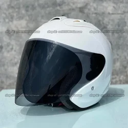 Ram4 medio Casco blanco brillante para hombre y mujer, protector de cabeza para motocicleta, todoterreno, carreras de descenso, montaña, Cross, Verano