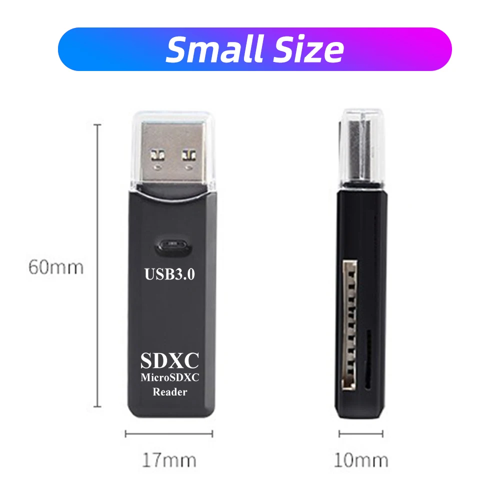 USB 3.0 Memory Adapter TF SD Card Reader Flash Memory Card Slot Data Tranmission Adapter Plug and Play for Laptop Desktop TV