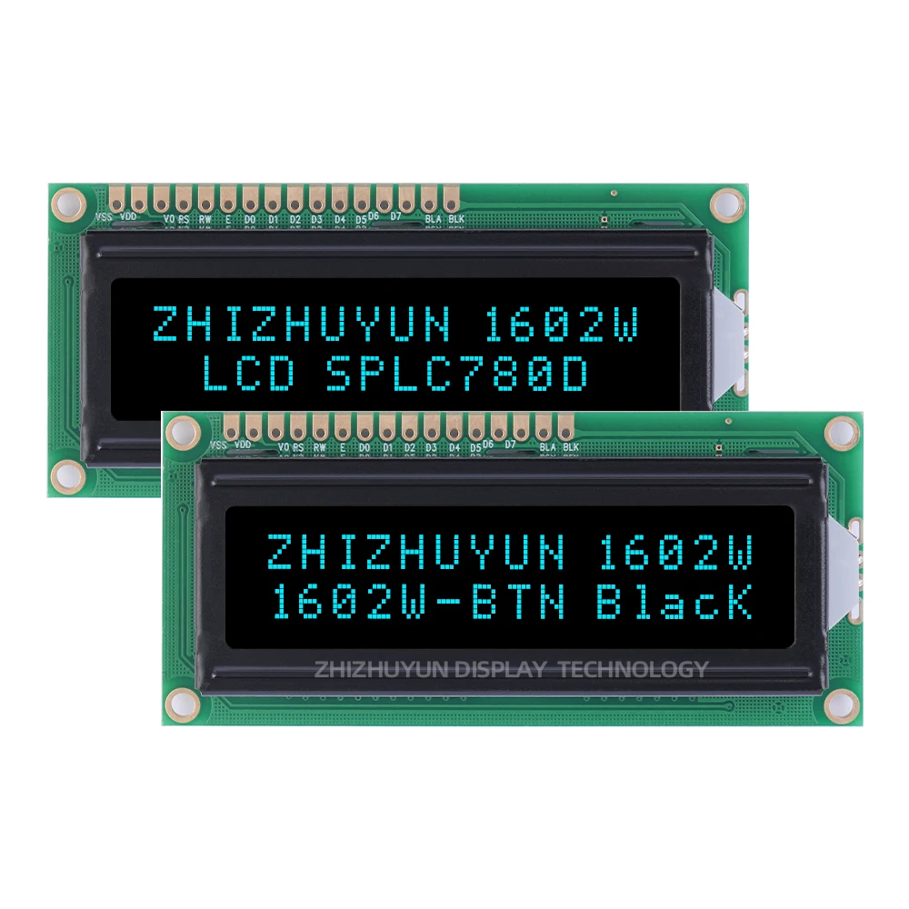 Imagem -05 - Display Lcd Screen Spot Module Serial Lcd Display Screen Btn Black Film Orange Font 16x2 Lcd16x2a