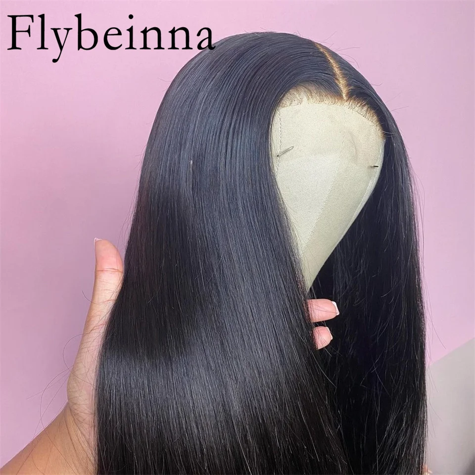 

Long Straight Human Hair Lace Frontal Wig Peruvian Remy Hair 13x6 HD Lace Frontal Wigs For Women 200% Density Glueless Wigs